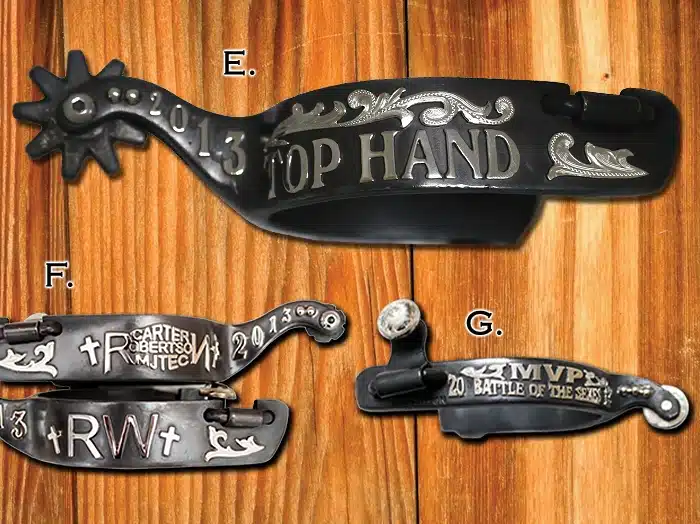 #50074 Call and Ask about our Wide Range of Custom Spurs, Imported and Dutton