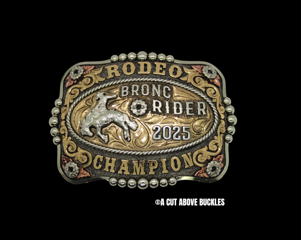 20213-1 three toned frosted and engraved buckle with inner rope border ...